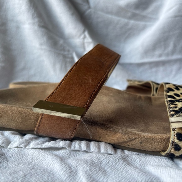 Vionic Orthotic Leather and Haircalf Slide Sandals - Jura size 9 - Picture 3 of 6